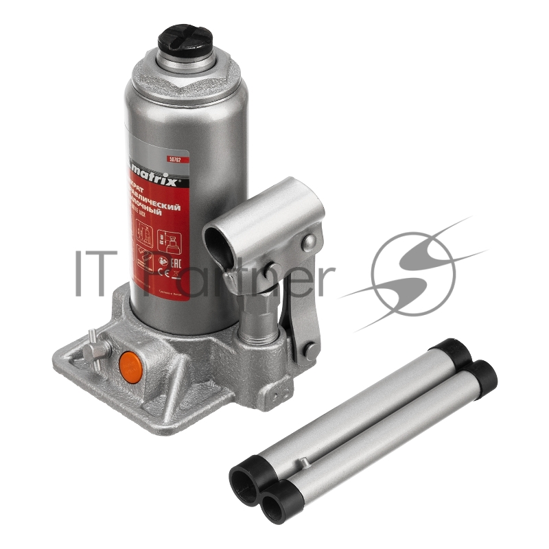 Домкрат гидравлический бутылочный, 3 т, h подъема 178–343 мм// Matrix