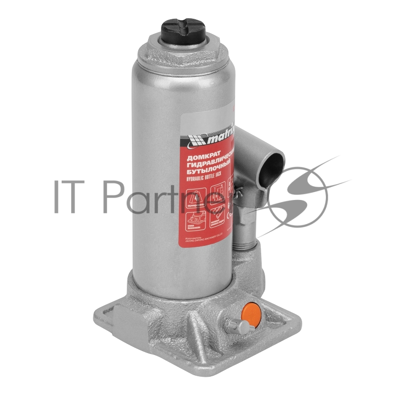 Домкрат гидравлический бутылочный, 4 т, h подъема 194–372 мм, в пласт. кейсе// Matrix