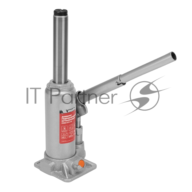 Домкрат гидравлический бутылочный, 4 т, h подъема 194–372 мм, в пласт. кейсе// Matrix