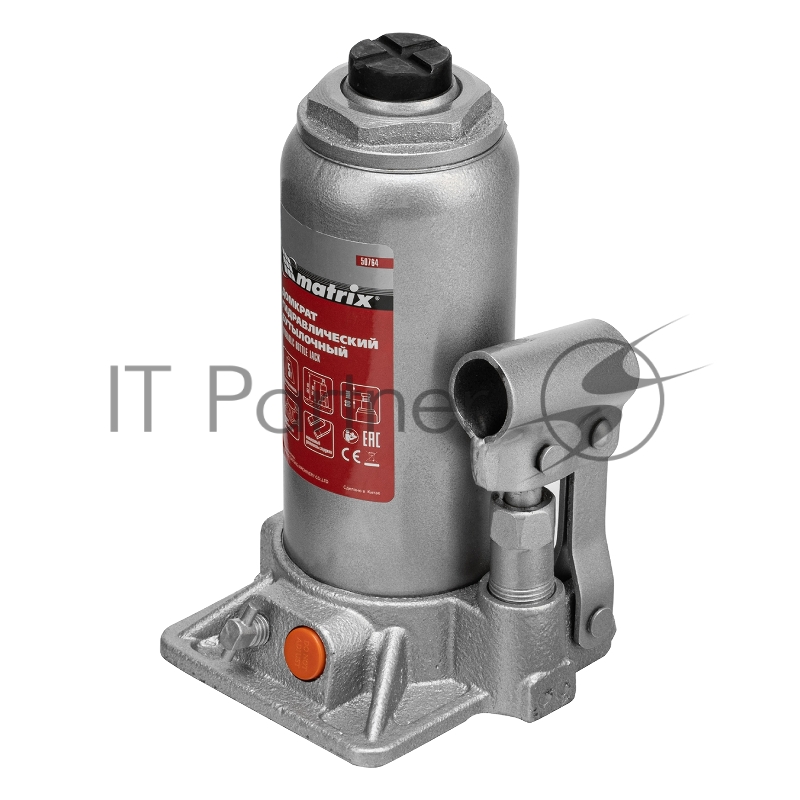 Домкрат гидравлический бутылочный, 5 т, h подъема 197–382 мм// Matrix