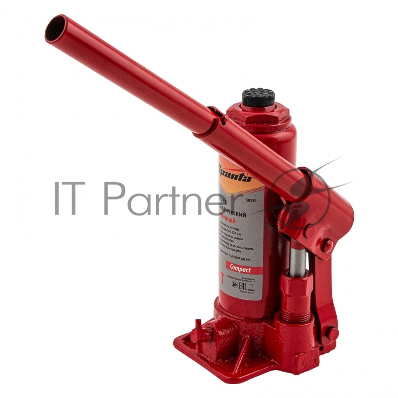 Домкрат гидравлический бутылочный, 4 т, h подъема 180–320 мм, Compact// Sparta
