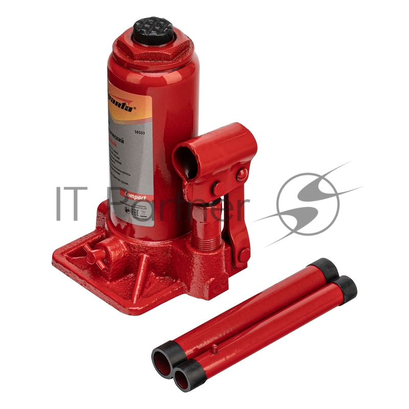 Домкрат гидравлический бутылочный, 5 т, h подъема 180-340 мм, Compact// Sparta