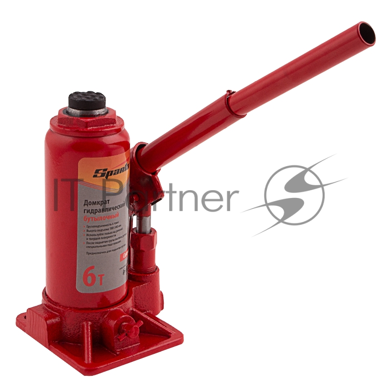 Домкрат гидравлический бутылочный, 6 т, h подъема 180–340 мм, Compact// Sparta