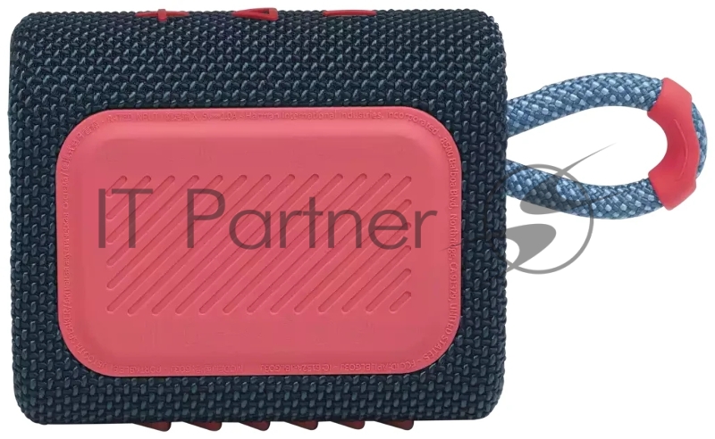 Динамик JBL Портативная акустическая система JBL GO 3 синяя/розовая