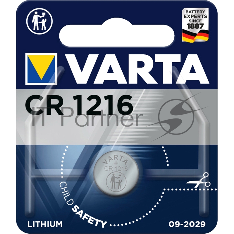 Батарейка Varta ELECTRONICS CR1216 BL1 Lithium 3V (6216) (1/10/100)
