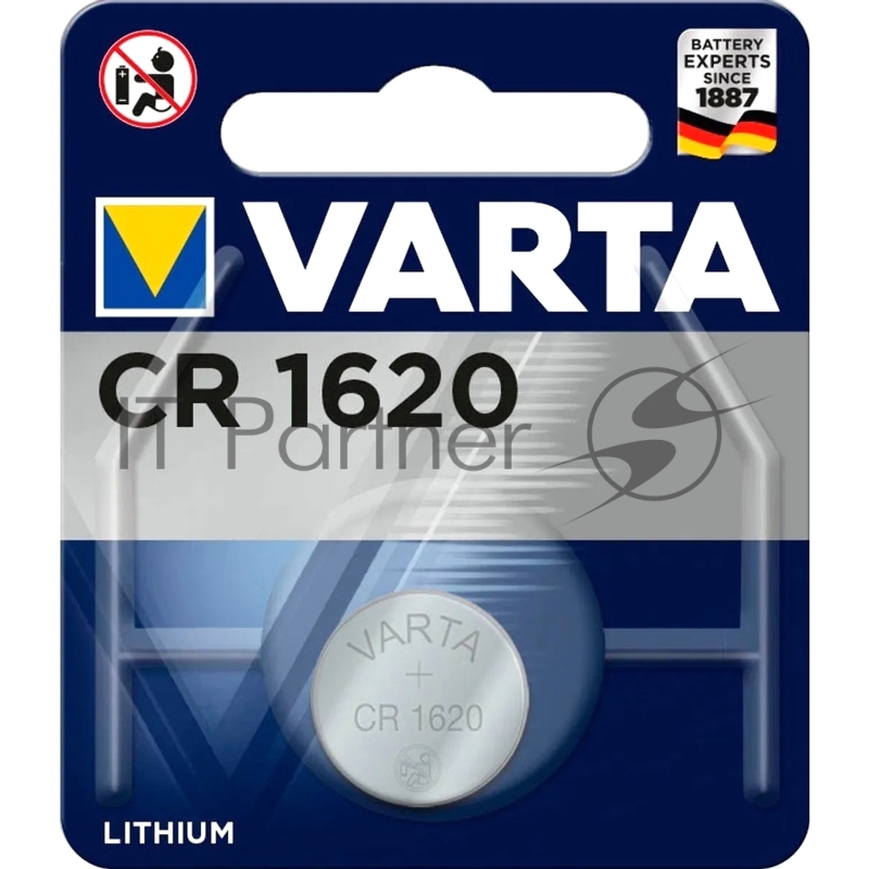 Батарейка Varta ELECTRONICS CR1620 BL1 Lithium 3V (6620) (1/10/100)