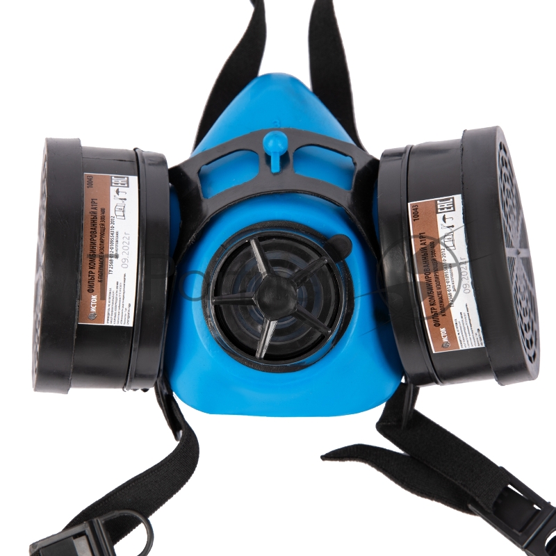 Полумаска изолирующая ИСТОК-300/400 со сменными комбинированными фильтрами А1Р1// Россия