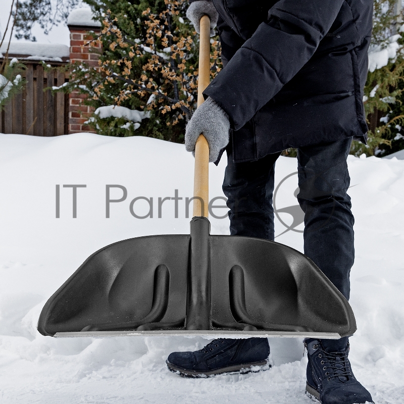 Лопата для уборки снега пластиковая PROFI, 410х405 мм, без черенка, Россия// Сибртех