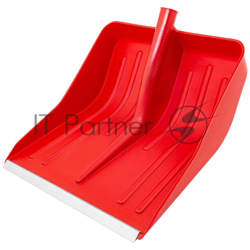 Лопата для уборки снега пластиковая, красная, 420х425 мм, без черенка, Россия// Сибртех