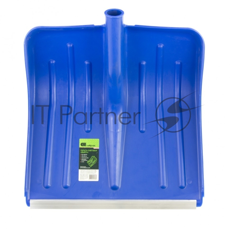 Лопата для уборки снега пластиковая, синяя, 420х425 мм, без черенка, Россия// Сибртех