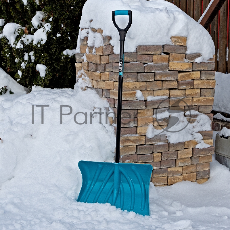 Лопата для уборки снега пластиковая LUXE,500х325х1300 мм, металлопластиковый черенок// Palisad
