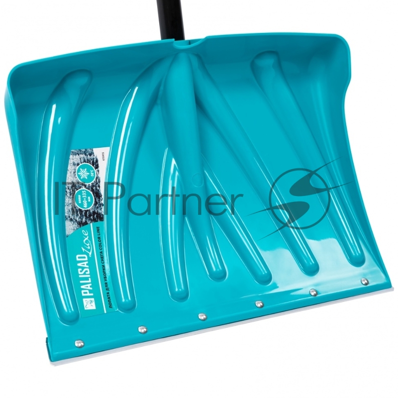 Лопата для уборки снега пластиковая LUXE,460х335х1300 мм, металлопластиковый черенок// Palisad