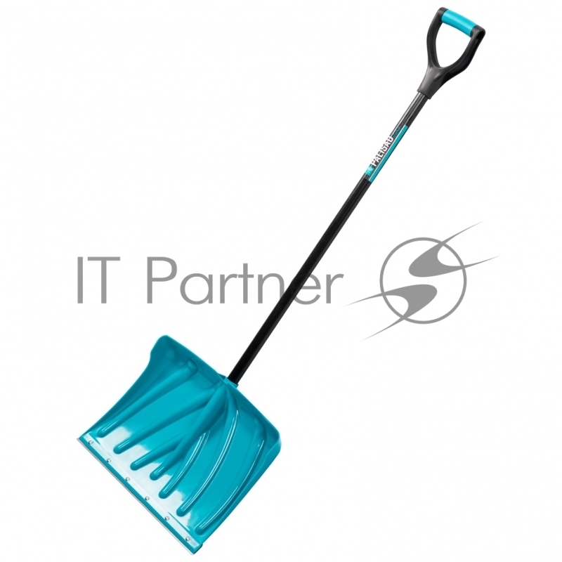Лопата для уборки снега пластиковая LUXE,460х335х1300 мм, металлопластиковый черенок// Palisad