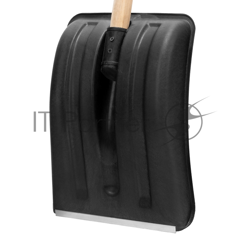 Лопата для уборки снега пластиковая, 275х365х865 мм, деревянный черенок// Sparta