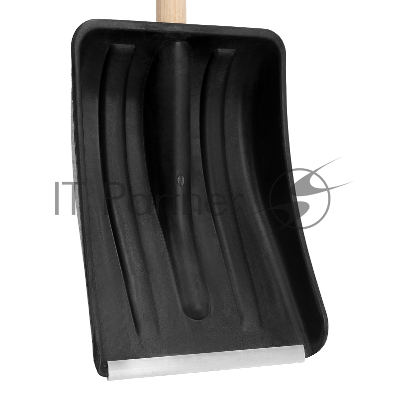 Лопата для уборки снега пластиковая, 275х365х865 мм, деревянный черенок// Sparta