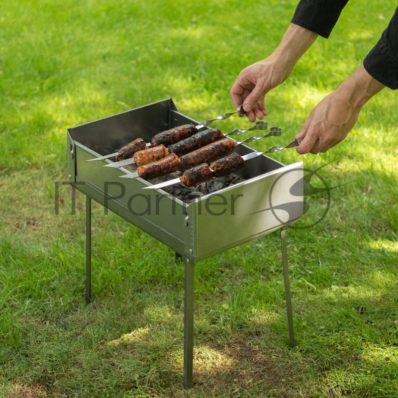 Мангал-дипломат в сумке 410x280x125 мм, 1,5 мм, 6 шампуров в комплекте, Россия Camping// Palisad