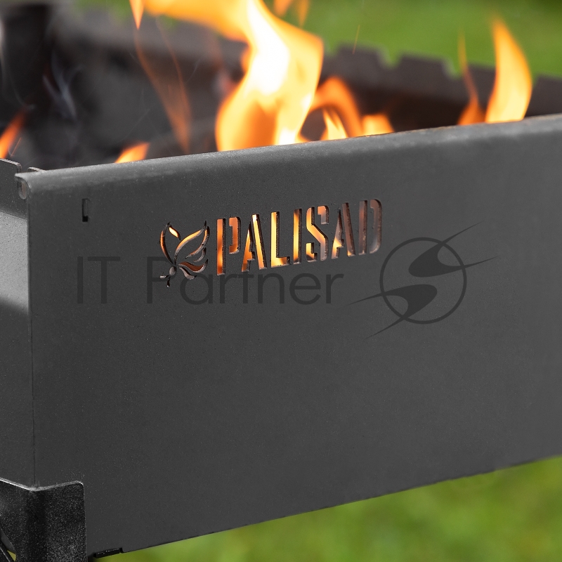 Мангал сварной, 605х375х138/640 мм, сталь 2 мм, Camping// Palisad