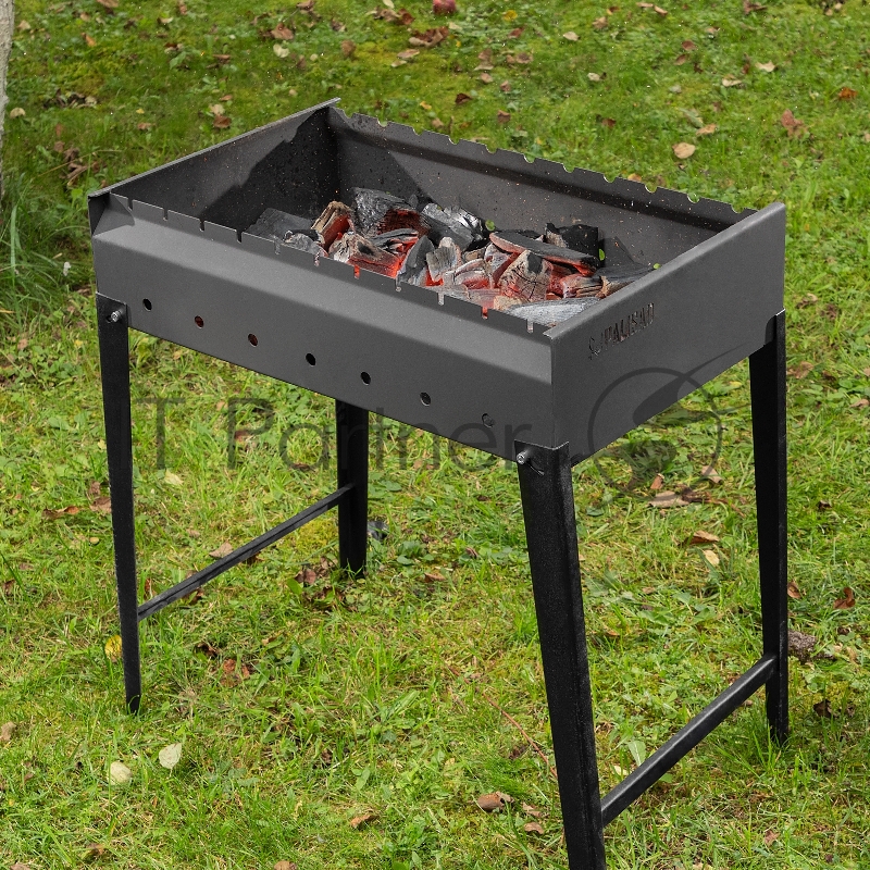 Мангал сварной, 605х375х138/640 мм, сталь 2 мм, Camping// Palisad