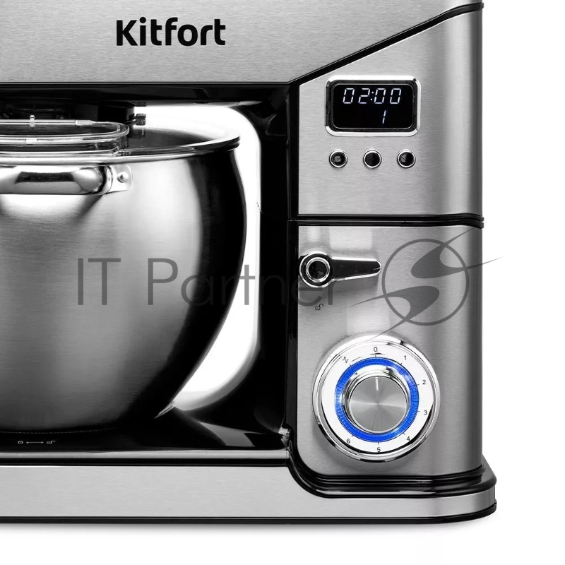 Миксер планетарный Kitfort КТ-3413 2000Вт серебристый/черный