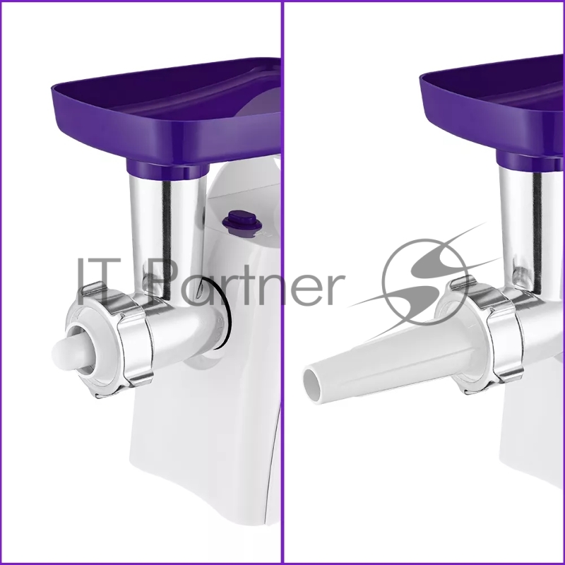 Мясорубка Kitfort КТ-2112-1 1300Вт белый/синий