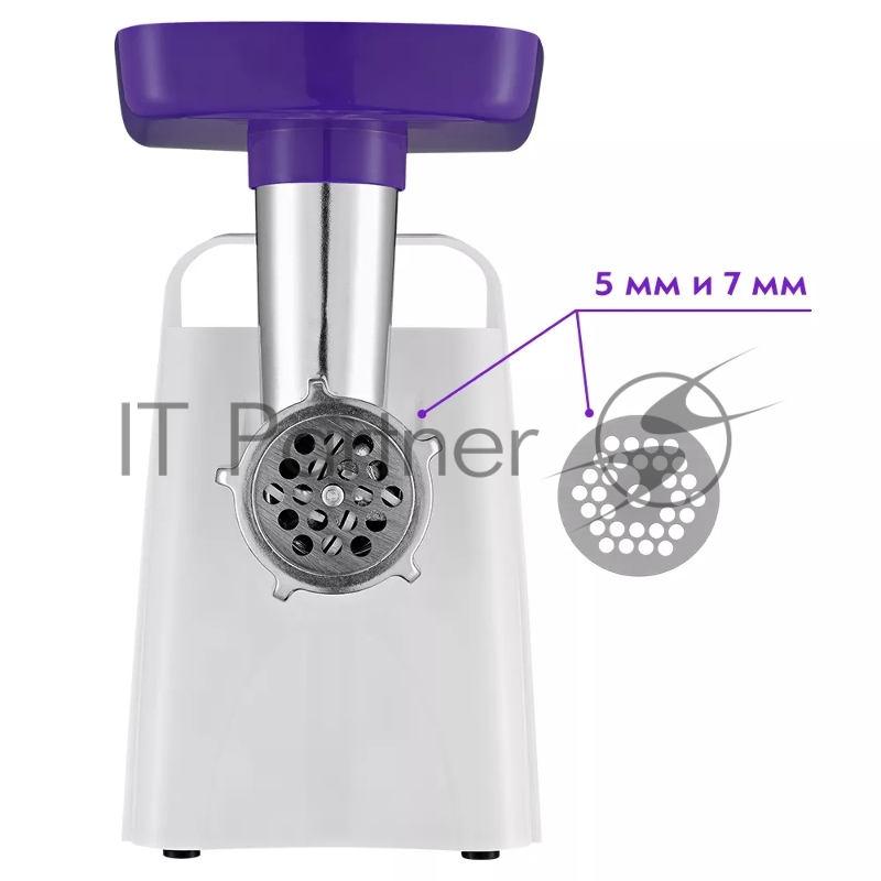 Мясорубка Kitfort КТ-2112-1 1300Вт белый/синий