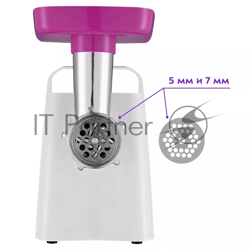 Мясорубка Kitfort КТ-2112-2 1300Вт белый/сиреневый