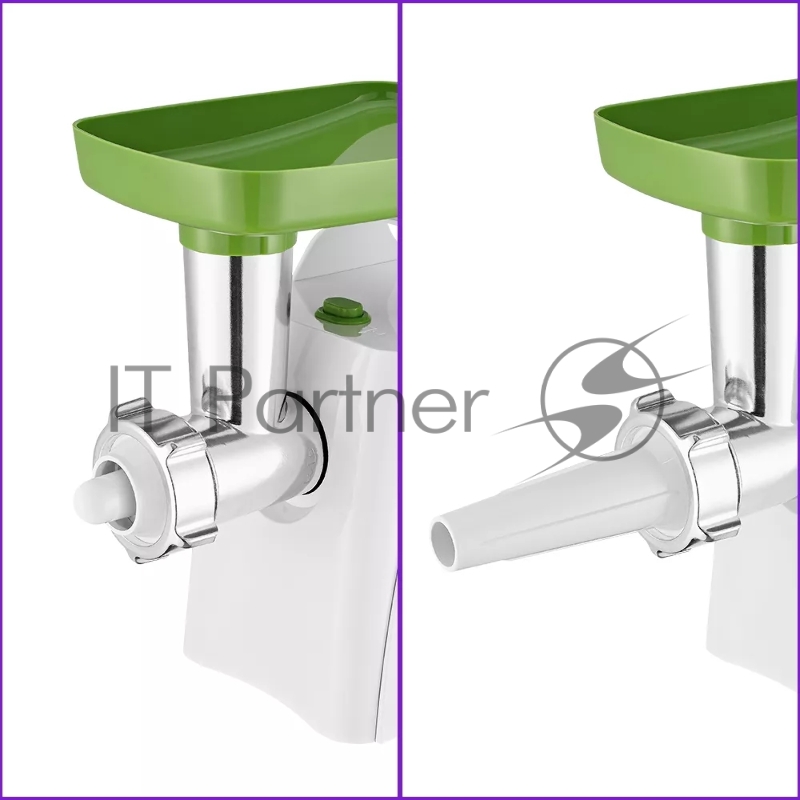 Мясорубка Kitfort КТ-2112-3 1300Вт белый/зеленый