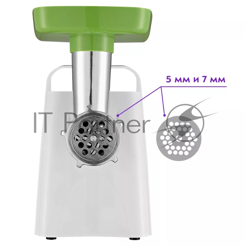 Мясорубка Kitfort КТ-2112-3 1300Вт белый/зеленый