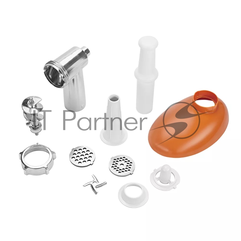 Мясорубка Kitfort КТ-2113-1 1000Вт белый/оранжевый