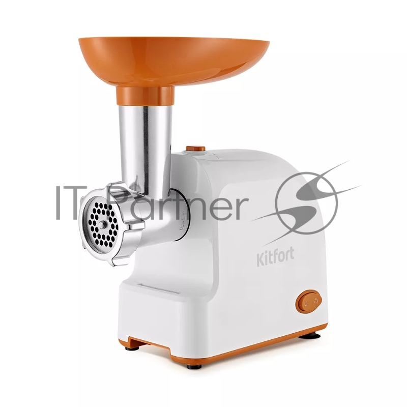 Мясорубка Kitfort КТ-2113-1 1000Вт белый/оранжевый