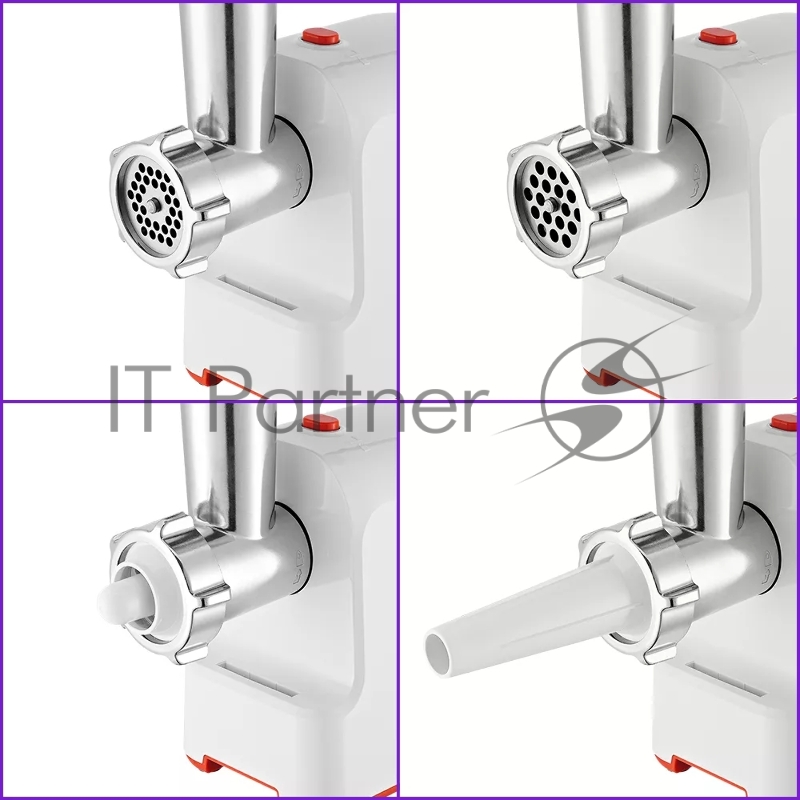 Мясорубка Kitfort КТ-2113-3 1000Вт белый/красный