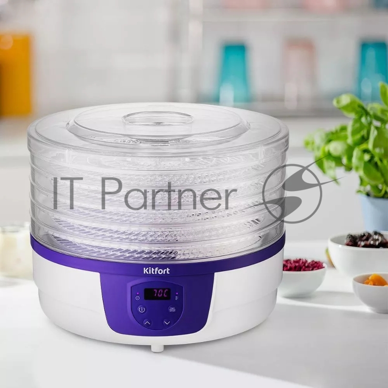 Сушка для фруктов и овощей Kitfort КТ-1929 5под. 250Вт белый