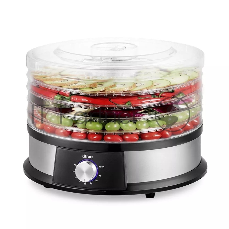 Сушка для фруктов и овощей Kitfort КТ-1930 5под. 250Вт нержавеющая сталь