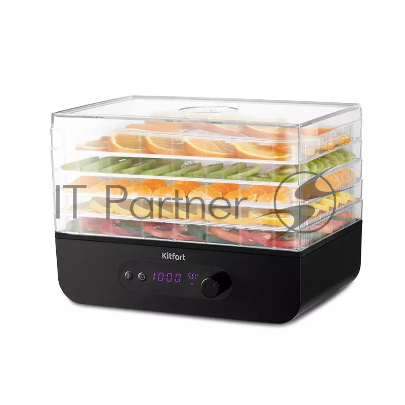 Сушка для фруктов и овощей Kitfort КТ-1936 5под. 400Вт черный