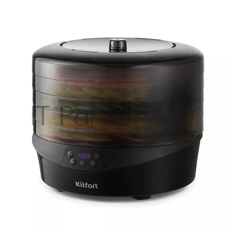 Сушка для фруктов и овощей Kitfort КТ-1937 5под. 500Вт черный