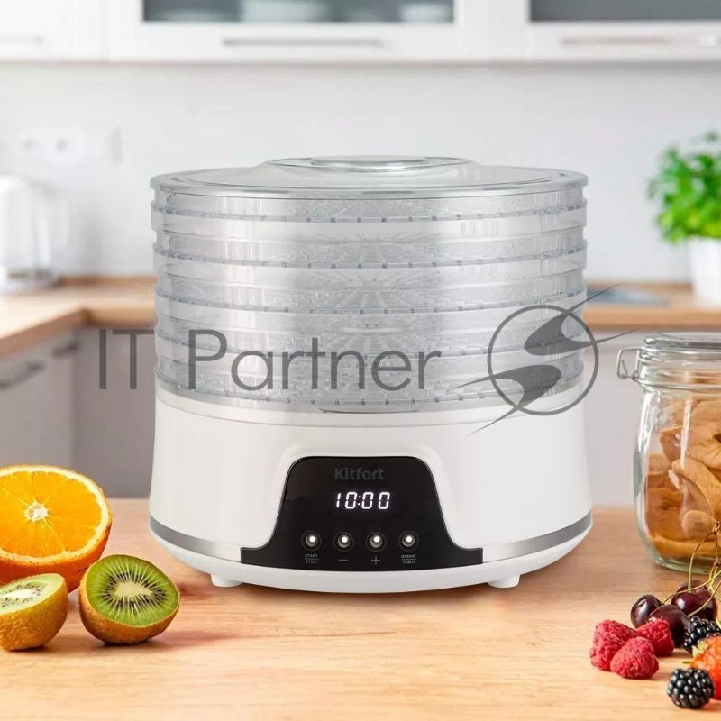Сушка для фруктов и овощей Kitfort КТ-1942 5под. 380Вт белый