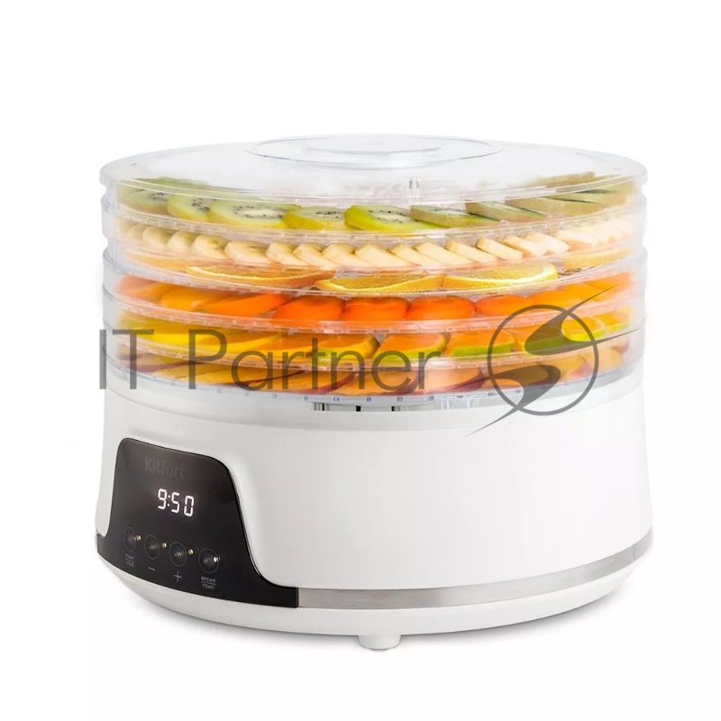 Сушка для фруктов и овощей Kitfort КТ-1942 5под. 380Вт белый