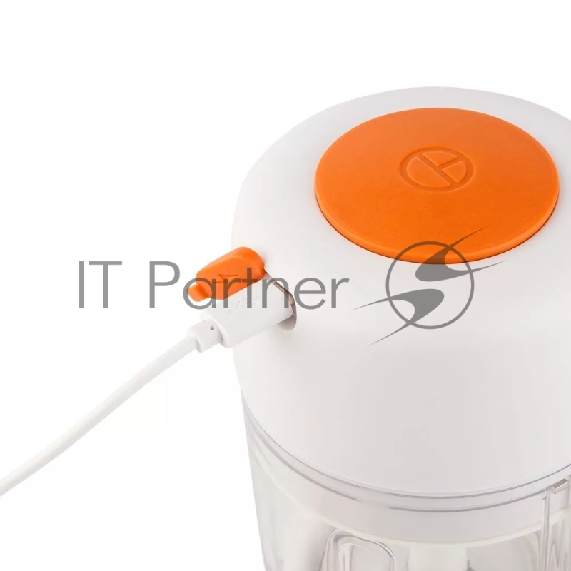 Измельчитель электрический Kitfort КТ-3089 0.17л. 22Вт белый/оранжевый