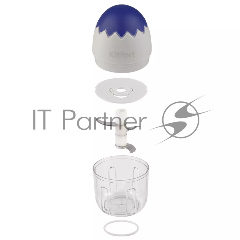 Измельчитель электрический Kitfort КТ-3091 0.17л. 22Вт белый/фиолетовый