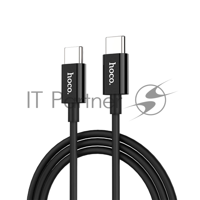 Кабель HOCO Type-C X23 Skilled для Type-C, PD, 3А, 1м, черный