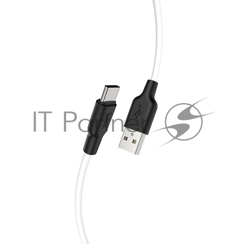 Кабель HOCO USB X21 Plus Silicone, USB - Type-C, 3А, 2м, белый