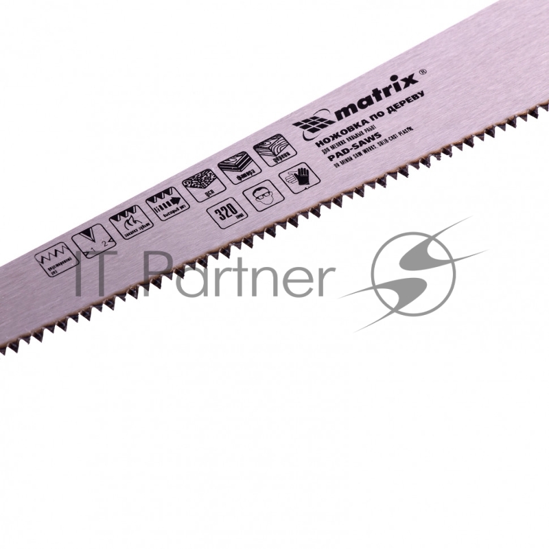 Ножовка по дереву для мелких пильных работ, 320 мм, цельнолитая однокомпонентная рукоятка// Matrix