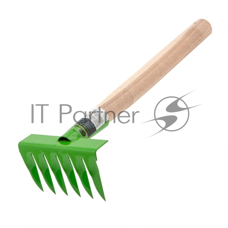 Грабли витые 6-зубые, 120х390 мм, стальные, деревянная рукоятка, АГРОНОМ, Россия// Сибртех