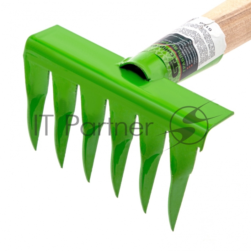 Грабли витые 6-зубые, 120х390 мм, стальные, деревянная рукоятка, АГРОНОМ, Россия// Сибртех