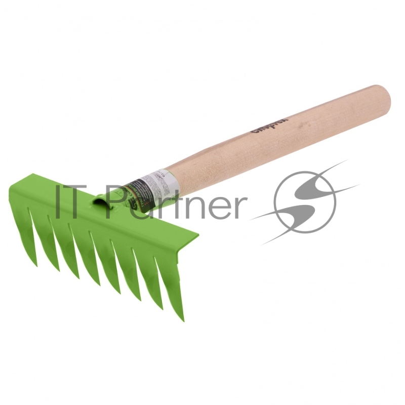 Грабли витые 8-зубые, 160х390 мм, стальные, деревянная рукоятка, АГРОНОМ, Россия// Сибртех