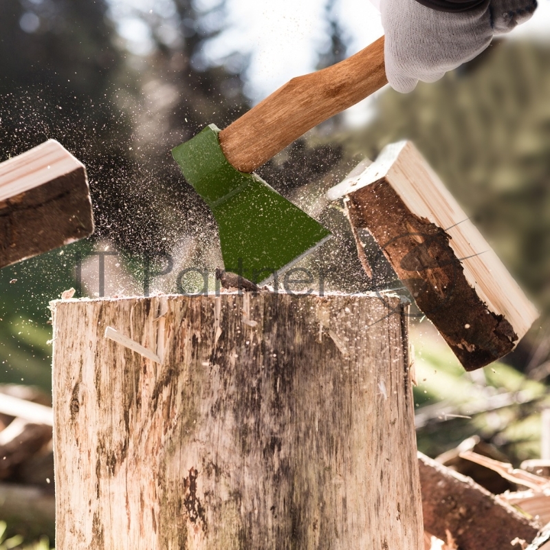 Топор кованный, в сборе, 1200/1550 г, деревянное топорище, 500 мм, Б3// Сибртех