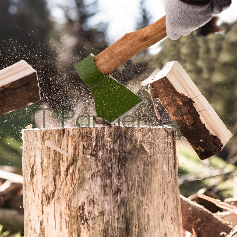 Топор кованный, в сборе, 1400/1750 г, деревянное топорище, 500 мм, Б4// Сибртех