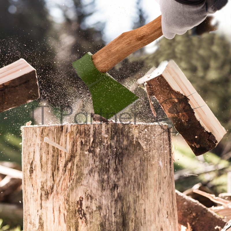 Топор кованный, в сборе, 600/850 г, деревянное топорище, 400 мм, Б1// Сибртех