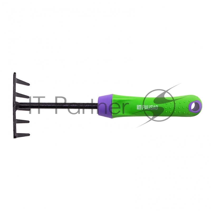 Грабли 5-зубые, 90х265 мм, стальные, обрезиненная эргономичная рукоятка, ERA// Palisad