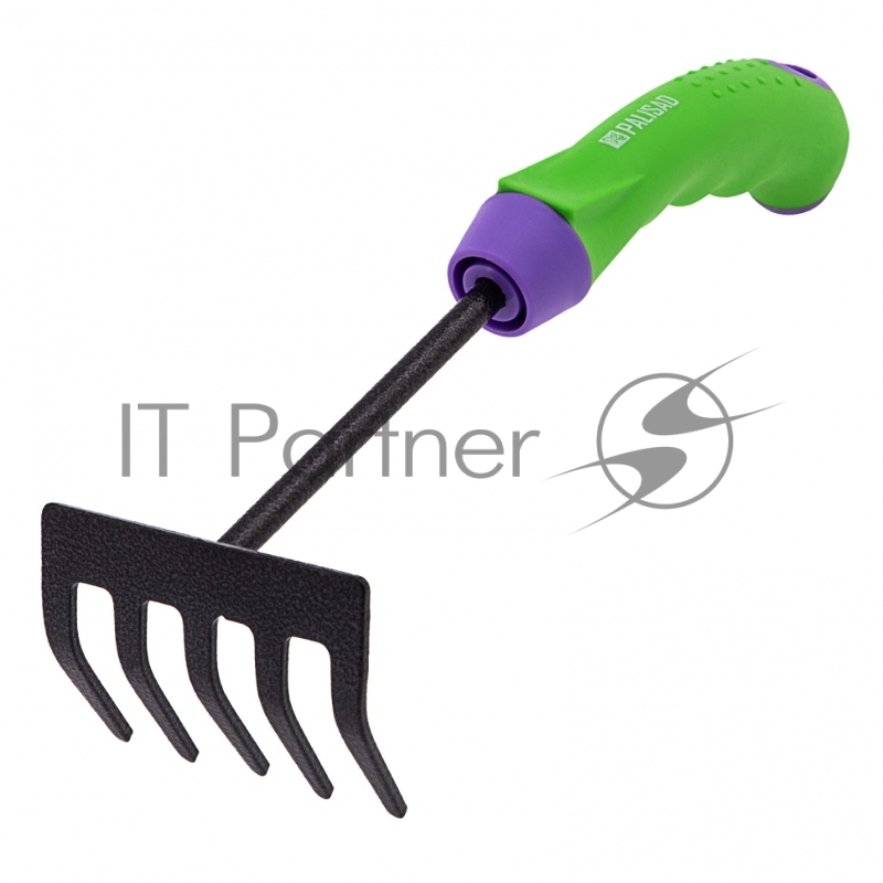 Грабли 5-зубые, 90х265 мм, стальные, обрезиненная эргономичная рукоятка, ERA// Palisad